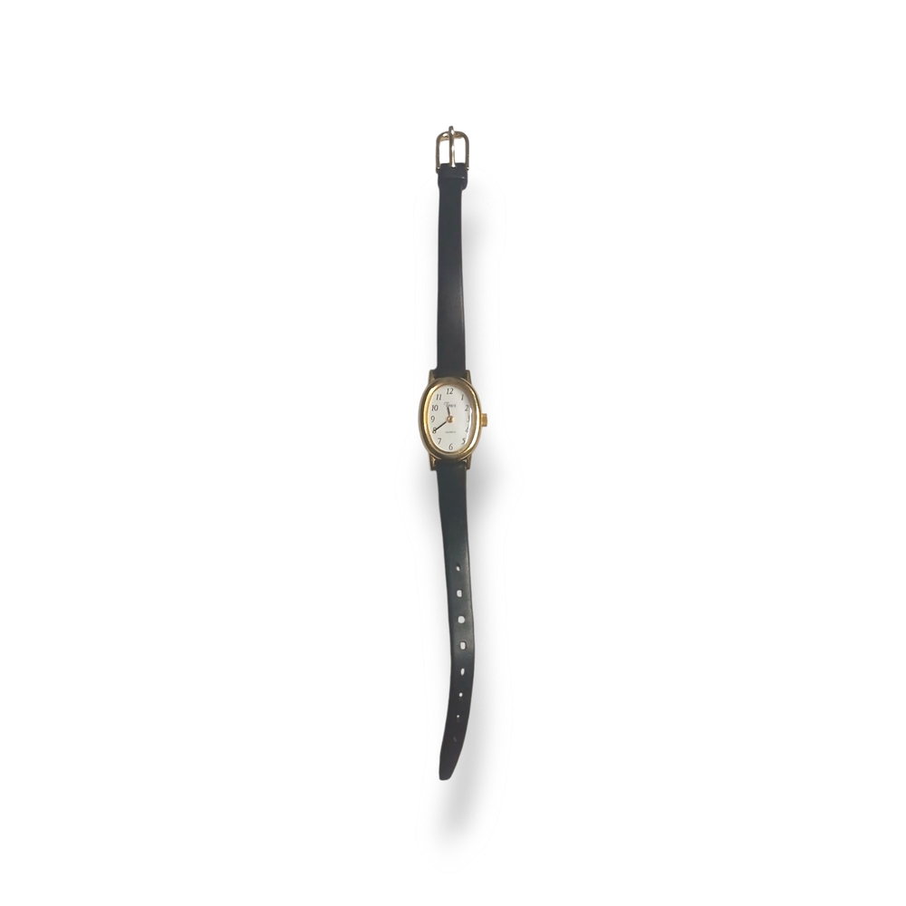 Elegant Black and Gold Watch